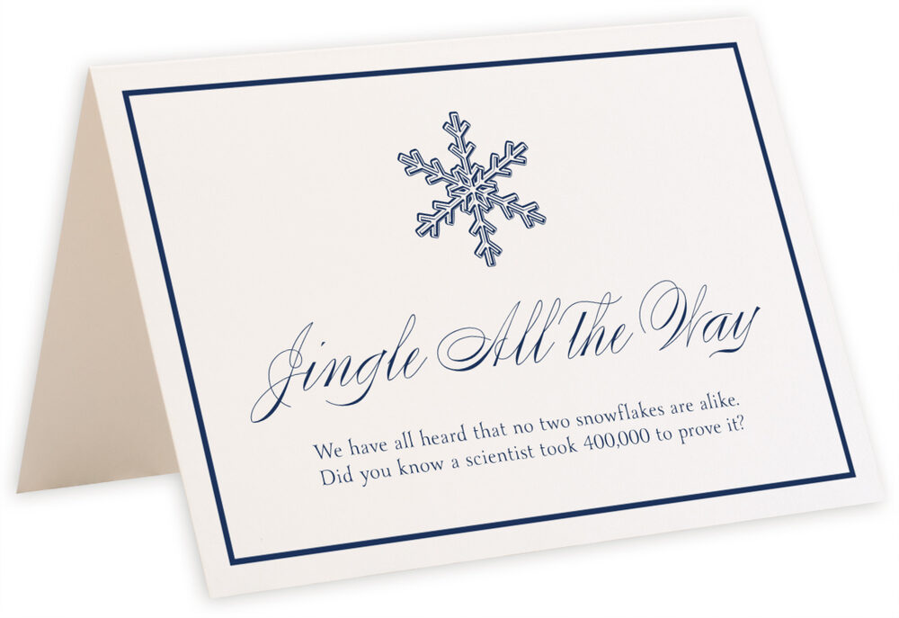 Snowflakes Drawings Assortment Memorabilia Table Cards with Unique